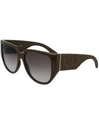 Ferragamo - Occhiali da sole verdi iniettati con bio per donne - Lyst