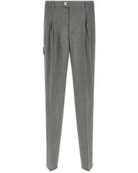 Brunello Cucinelli - Broeken ,Grijs ,Virgin Wool Dynamic Fresco Broeken - Lyst