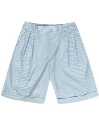 Munthe - Pinstripe shorts mit falte und falten - Lyst