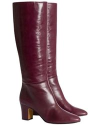 Alberta Ferretti - Weiche Leder Röhrenhohe Stiefel - Lyst