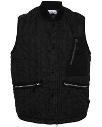 Stone Island - Gilet imbottito trapuntato con motivo a stella - Lyst