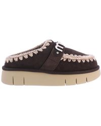 Mou - Schoenen ,Bruin ,Metal Logo Bounce Clog - Lyst