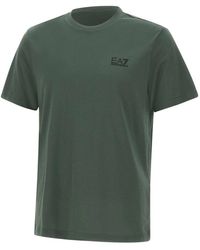 EA7 - Tops ,Groen ,Katoen Core Identity T-Shirt - Lyst
