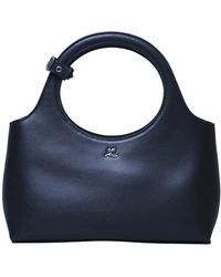 Courreges - Schwarze Leder Umhängetasche - Lyst