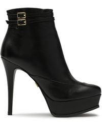 Kazar - Lederstiefel Mit Hohem Absatz Und Plateau - Lyst