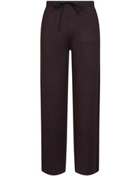 Hevò - Broeken ,Bruin ,Polyester Straight Broeken - Lyst