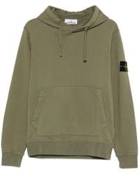 Stone Island - Logo Cotton Hoodie - Lyst