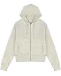 Entire studios - Hoodies & Sweatvesten ,Wit ,Katoen Hoodie Met Ritssluiting - Lyst