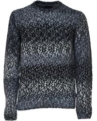 Dondup - Truien & Vesten ,Grijs ,Trui Met Ronde Hals - Lyst