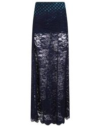 Rabanne - Maxi-Rok Met Trompe-L'Œil-Effect Kant - Lyst