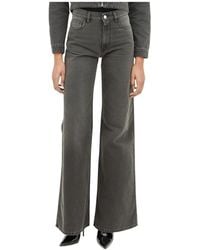 Coperni - Jeans ,Grijs ,Katoen Jeans Met Wijde Pijpen En Riem - Lyst