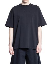 44 Label Group - Tops ,Zwart ,Zwarte Ronde Hals T-Shirt Met Borduurwerk - Lyst