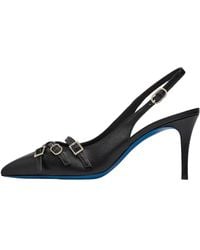 Loriblu - Slingback Aus Glänzendem Leder Mit Riemen - Lyst