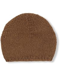 Cortana - Accessoires ,Bruin ,Wol Gebreide Muts Van Baby Alpaca En Zijde - Lyst