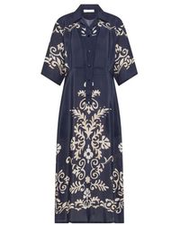 Seventy - Kleedjes ,Blauw ,Maxi Overhemdjurk - Lyst