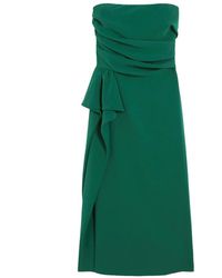 Max Mara - Kleedjes ,Groen ,Katoen Cady Bustier Jurk - Lyst
