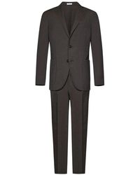 Boglioli - Brauner Wollblazer Und Hosen Set - Lyst