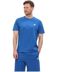 Calvin Klein - Tops ,Blauw ,Katoen Ss Badge 30S Jersey Classic Tee - Lyst