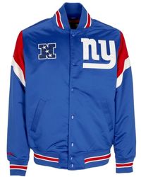 Mitchell & Ness - Jassen ,Blauw ,Polyester Nfl Heavyweight Bomberjack New York Giants - Lyst