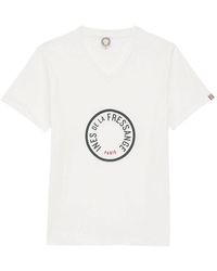 Ines De La Fressange Paris - Aurore v-ausschnitt t-shirt khaki,aurore v-ausschnitt t-shirt weiß - Lyst