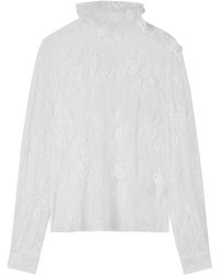 Patrizia Pepe - Bloemen Kanten Blouse - Lyst