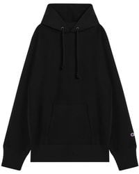 Champion - Hoodies & Sweatvesten ,Zwart ,Zwarte Hoodie Sweater - Lyst