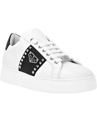Philipp Plein - Nappa Leather Lo-Top Sneakers Hexagon - Lyst