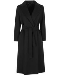 Max Mara - Jassen ,Zwart ,Wol Esturia Coat - Lyst