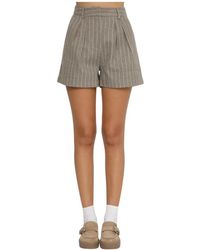 MC2 Saint Barth - Korte Broeken ,Bruin ,Wol Aya Flannel Shorts - Lyst