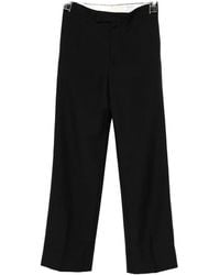 McQueen - Schwarze Hose Mit Geradem Bein Und Schnallenschließung - Lyst