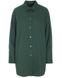 Bitte Kai Rand - Overhemden ,Groen ,Katoen Core Cotton Oversize Shirt - Lyst