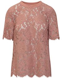 Dolce & Gabbana - Cordonetto Lace T-Shirt - Lyst