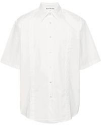Acne Studios - Camicia bianca in popeline di cotone - Lyst