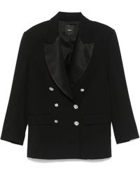 Pinko - Jassen ,Zwart ,Nylon Casual Zwarte Blazer - Lyst