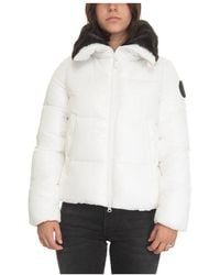 Save The Duck - Gepolsterte Kurze Harrington-Jacke Mit Kunstpelz - Lyst