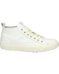 Blackstone - Schoenen ,Wit ,Leer Witte Mid Sneaker Voor Modebewuste Vrouwen - Lyst
