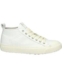 Blackstone - Weiße mid sneaker für modebewusste frauen - Lyst