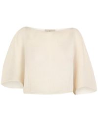 Cortana - Overhemden ,Wit ,Ramie Butterfly-Sleeve Top - Lyst
