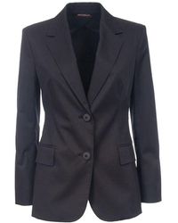 Max Mara - Baumwoll-Gabardine-Blazer Mit Reverskragen - Lyst