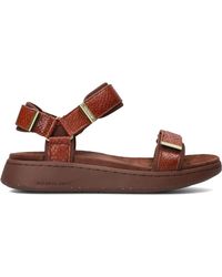 Woden - Braune Line Fish Sandalen - Lyst
