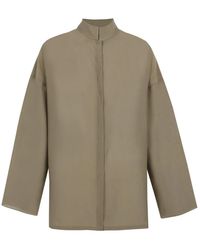 Cortana - Overhemden ,Groen ,Katoen Groene Khaki Katoenen Voile Blouse - Lyst