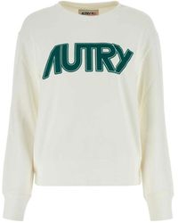 Autry - Sweatshirts,weiße pullover mit bedrucktem design - Lyst