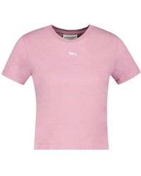 Maison Kitsuné - Baby fox patch camiseta de algodón - rosa - Lyst