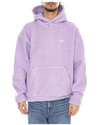 Obey - Hoodies & Sweatvesten ,Paars ,Polyester Hooded Fleece Sweatshirt - Lyst