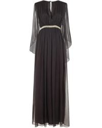Alberta Ferretti - Chiffon Lange Jurk - Lyst