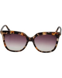 Longchamp - Accessoires ,Veelkleurig ,Leer Vierkante Cat-Eye Zonnebril - Lyst