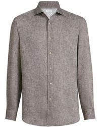 Brunello Cucinelli - Linen Shirt - Lyst