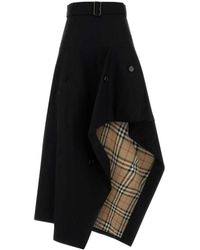 Burberry - Midi Skirts - Lyst