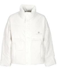 Acupuncture - Jassen ,Wit ,Polyester Witte Donsjas Met Hoge Kraag - Lyst