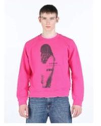N°21 - Hoodies & Sweatvesten ,Roze ,Katoen Crewneck Sweatshirt - Lyst